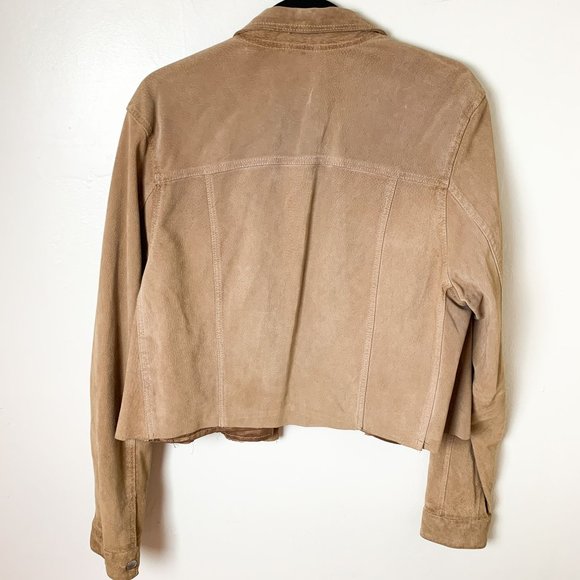 BLANK NYC Rodeo suede trucker crop jacket XXL - Picture 7 of 10